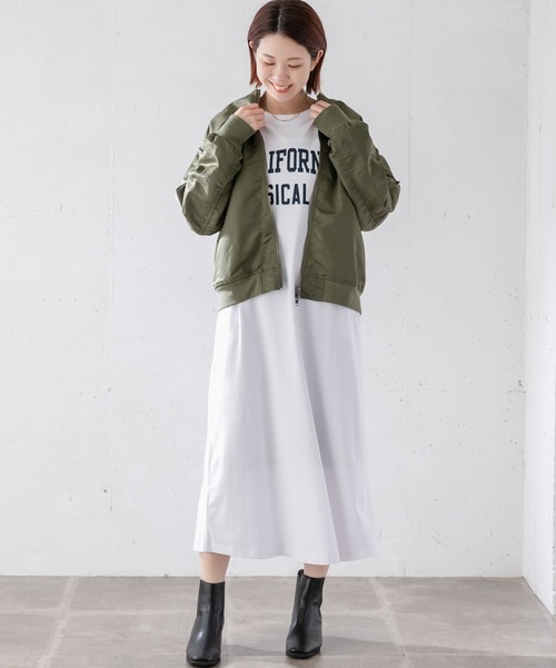 URBAN RESEARCH Sonny Label（アーバンリサーチサニーレーベル）の「(撥水加工)オーバーサイズMA-1ブルゾン（MA-1・レディース・ネイビー/ブラック/カーキ・FREE）」の7枚目の写真