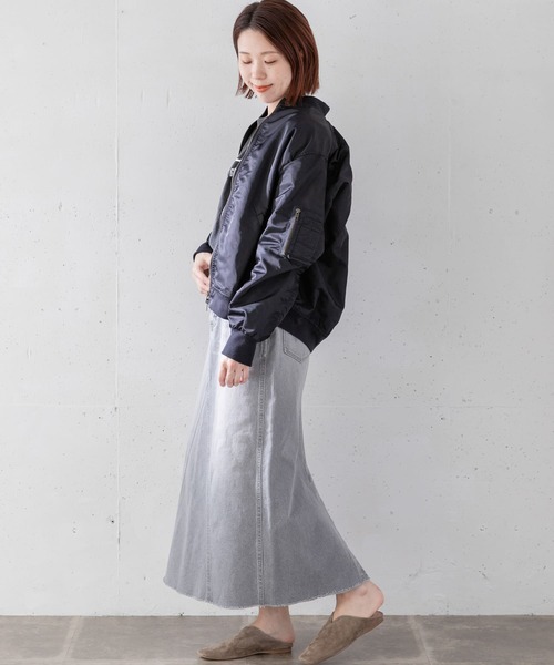 URBAN RESEARCH Sonny Label（アーバンリサーチサニーレーベル）の「(撥水加工)オーバーサイズMA-1ブルゾン（MA-1・レディース・ネイビー/ブラック/カーキ・FREE）」の14枚目の写真
