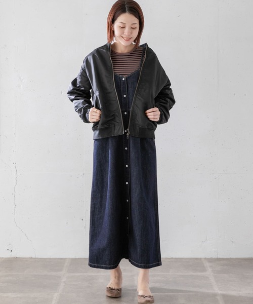 URBAN RESEARCH Sonny Label（アーバンリサーチサニーレーベル）の「(撥水加工)オーバーサイズMA-1ブルゾン（MA-1・レディース・ネイビー/ブラック/カーキ・FREE）」の18枚目の写真