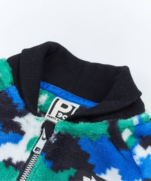 PARTY PARTY（パーティーパーティー）の「/デジカモファーフリース set up（カーディガン/ボレロ・キッズ・ブルー・100/110/90/80）」の3枚目の写真