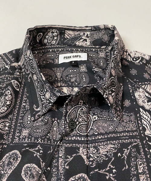 JACKROSE（ジャックローズ）の「JE-リメイク・ペイズリーLSシャツ（シャツ/ブラウス・メンズ・ブラック/ブルー・M/L）」の5枚目の写真