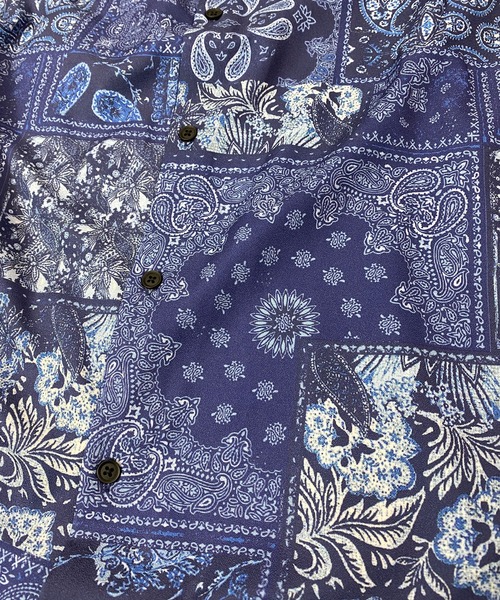 JACKROSE（ジャックローズ）の「JE-リメイク・ペイズリーLSシャツ（シャツ/ブラウス・メンズ・ブラック/ブルー・M/L）」の9枚目の写真