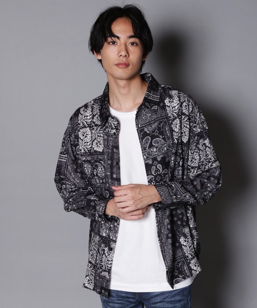 JACKROSE（ジャックローズ）の「JE-リメイク・ペイズリーLSシャツ（シャツ/ブラウス・メンズ・ブラック/ブルー・M/L）」の11枚目の写真