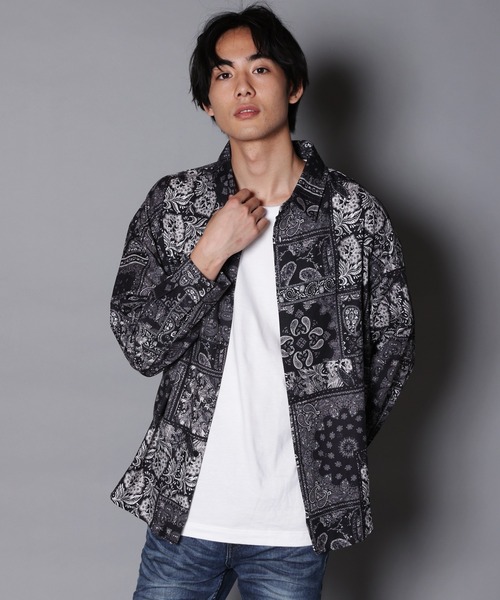 JACKROSE（ジャックローズ）の「JE-リメイク・ペイズリーLSシャツ（シャツ/ブラウス・メンズ・ブラック/ブルー・M/L）」の12枚目の写真