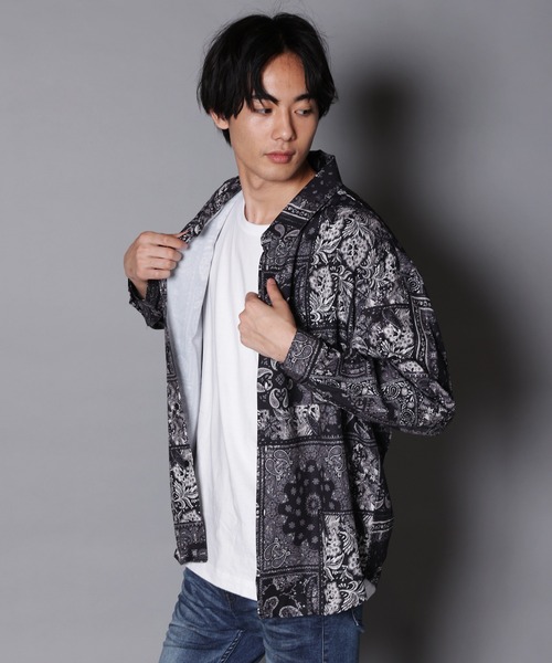 JACKROSE（ジャックローズ）の「JE-リメイク・ペイズリーLSシャツ（シャツ/ブラウス・メンズ・ブラック/ブルー・M/L）」の14枚目の写真