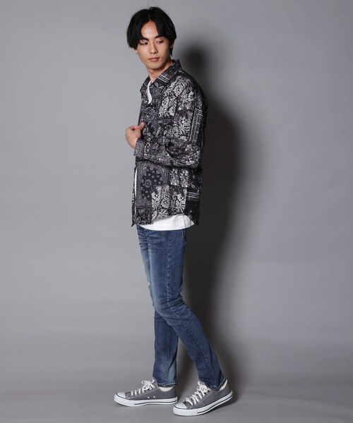 JACKROSE（ジャックローズ）の「JE-リメイク・ペイズリーLSシャツ（シャツ/ブラウス・メンズ・ブラック/ブルー・M/L）」の20枚目の写真