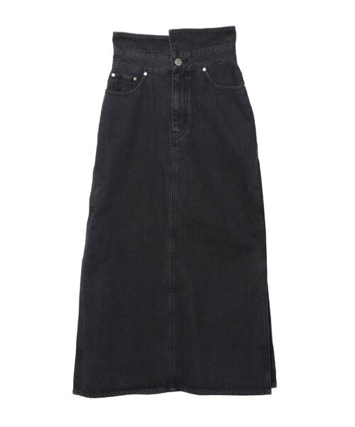 LAGUNAMOON（ラグナムーン）の「サイドプリーツデニムスカート（デニムスカート・レディース・ブラック/ブルー・SMALL/MEDIUM）」の13枚目の写真