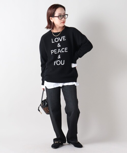 NOLLEY’S（ノーリーズ）の「ロゴジャガードプルオーバーニット（ニット/セーター・レディース・ブラック/ベージュ/ラベンダー/ネイビー・38）」の12枚目の写真