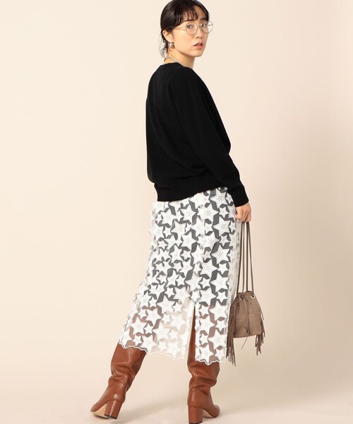 NOLLEY’S（ノーリーズ）の「ロゴジャガードプルオーバーニット（ニット/セーター・レディース・ブラック/ベージュ/ラベンダー/ネイビー・38）」の10枚目の写真