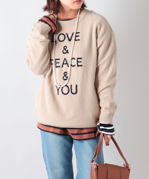 NOLLEY’S（ノーリーズ）の「ロゴジャガードプルオーバーニット（ニット/セーター・レディース・ブラック/ベージュ/ラベンダー/ネイビー・38）」の13枚目の写真