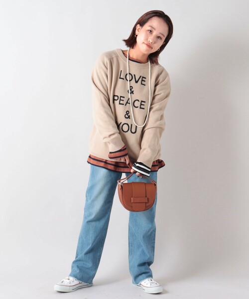 NOLLEY’S（ノーリーズ）の「ロゴジャガードプルオーバーニット（ニット/セーター・レディース・ブラック/ベージュ/ラベンダー/ネイビー・38）」の21枚目の写真