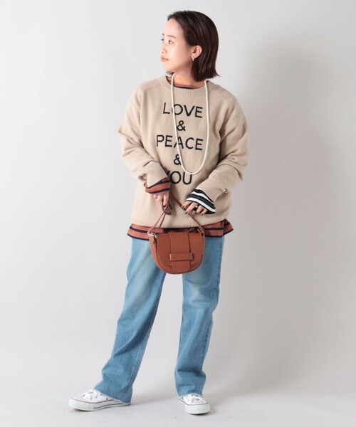 NOLLEY’S（ノーリーズ）の「ロゴジャガードプルオーバーニット（ニット/セーター・レディース・ブラック/ベージュ/ラベンダー/ネイビー・38）」の8枚目の写真