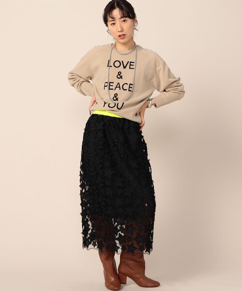 NOLLEY’S（ノーリーズ）の「ロゴジャガードプルオーバーニット（ニット/セーター・レディース・ブラック/ベージュ/ラベンダー/ネイビー・38）」の6枚目の写真