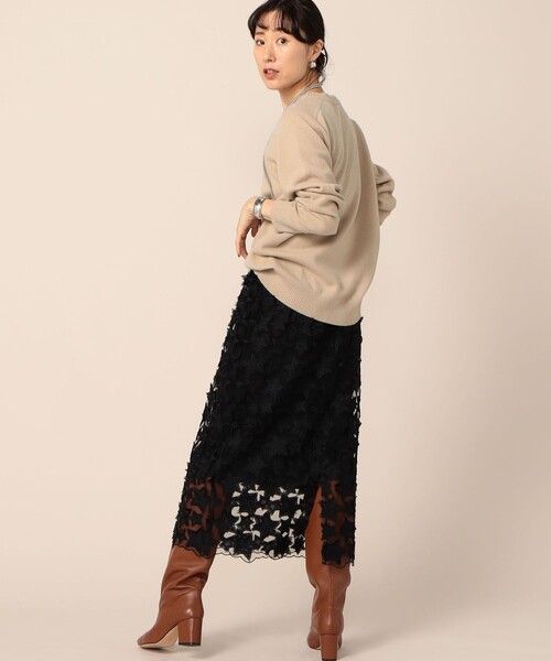 NOLLEY’S（ノーリーズ）の「ロゴジャガードプルオーバーニット（ニット/セーター・レディース・ブラック/ベージュ/ラベンダー/ネイビー・38）」の11枚目の写真