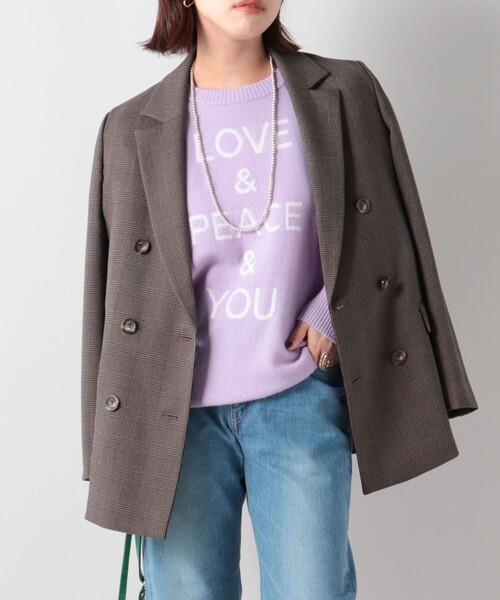 NOLLEY’S（ノーリーズ）の「ロゴジャガードプルオーバーニット（ニット/セーター・レディース・ブラック/ベージュ/ラベンダー/ネイビー・38）」の22枚目の写真