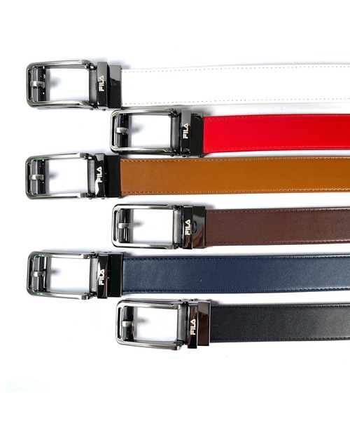 FILA(フィラ)の「【FILA/フィラ】ブランドロゴ カジュアル スマート ロックベルト(ベルト・メンズ・レッド/ネイビー/チョコ/ホワイト/ブラウン/ブラック・FREE)」の8枚目の写真