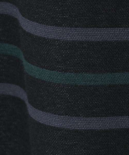 ikka（イッカ）の「WジャガードボーダーロンT（Tシャツ/カットソー・メンズ・ホワイト/ブラック/ネイビー/オリーブ・S/M/L/XL）」の12枚目の写真