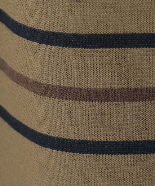 ikka（イッカ）の「WジャガードボーダーロンT（Tシャツ/カットソー・メンズ・ホワイト/ブラック/ネイビー/オリーブ・S/M/L/XL）」の11枚目の写真