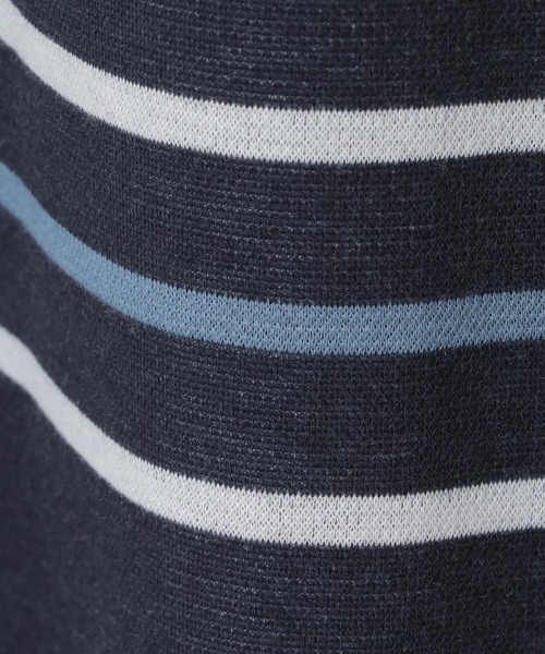 ikka（イッカ）の「WジャガードボーダーロンT（Tシャツ/カットソー・メンズ・ホワイト/ブラック/ネイビー/オリーブ・S/M/L/XL）」の10枚目の写真