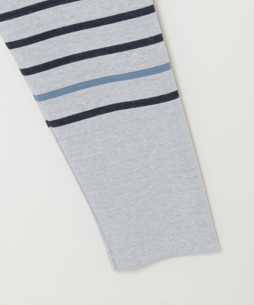 ikka（イッカ）の「WジャガードボーダーロンT（Tシャツ/カットソー・メンズ・ホワイト/ブラック/ネイビー/オリーブ・S/M/L/XL）」の13枚目の写真