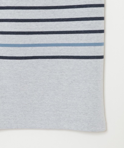 ikka（イッカ）の「WジャガードボーダーロンT（Tシャツ/カットソー・メンズ・ホワイト/ブラック/ネイビー/オリーブ・S/M/L/XL）」の5枚目の写真