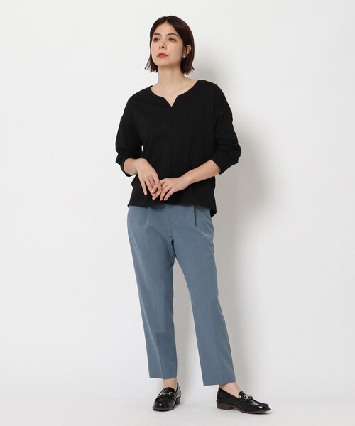 THE SHOP TK (ザ ショップ ティーケー )の「◆【美forパンツ】テーパードパンツ(スーツパンツ・レディース・チャコールグレー/オリーブ/ブルー/ブラック系・11/10/13/14/12)」の19枚目の写真