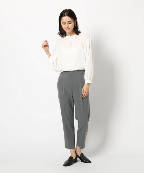 THE SHOP TK (ザ ショップ ティーケー )の「◆【美forパンツ】テーパードパンツ(スーツパンツ・レディース・チャコールグレー/オリーブ/ブルー/ブラック系・11/10/13/14/12)」の20枚目の写真