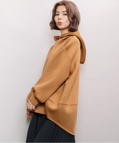 refinedworks（リファインドワークス）の「ダンボールバルーンパーカー（パーカー・レディース・チャコールグレー/グレー系その他/キャメル・FREE）」の12枚目の写真