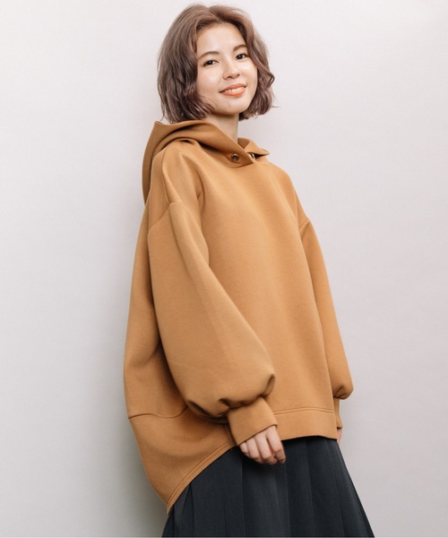 refinedworks（リファインドワークス）の「ダンボールバルーンパーカー（パーカー・レディース・チャコールグレー/グレー系その他/キャメル・FREE）」の13枚目の写真