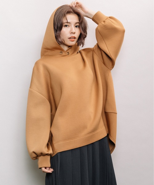 refinedworks（リファインドワークス）の「ダンボールバルーンパーカー（パーカー・レディース・チャコールグレー/グレー系その他/キャメル・FREE）」の17枚目の写真