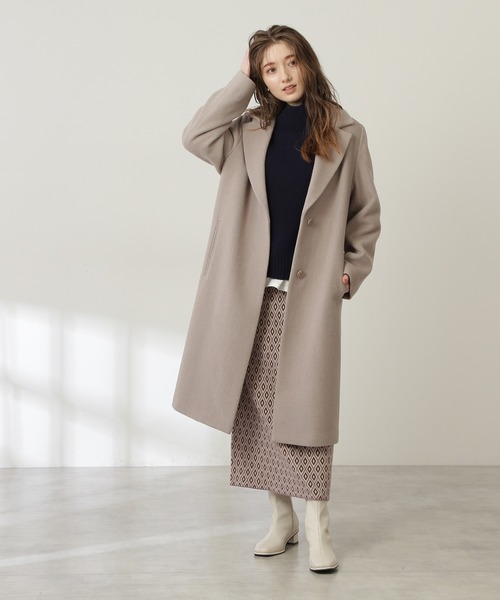 N.(N. Natural Beauty Basic)(エヌエヌナチュラルビューティーベーシック)の「◆ウォッシャブルフォックス混ハイネックニット(ニット/セーター・レディース・ネイビー/アイボリー/モカ/ピンク・MEDIUM)」の19枚目の写真