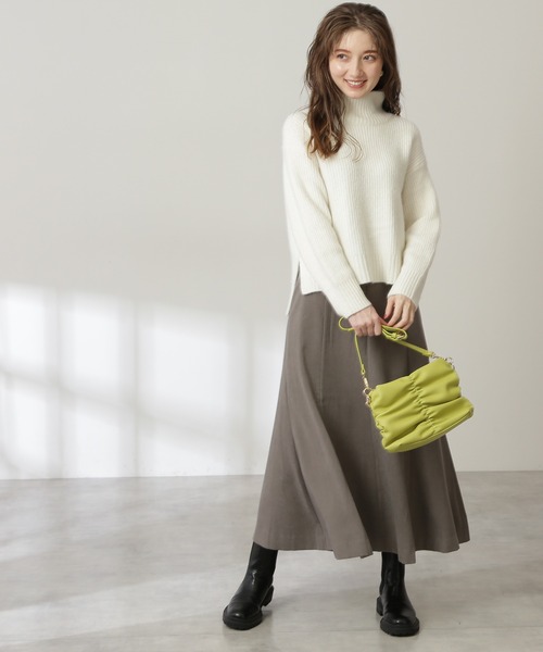 N.(N. Natural Beauty Basic)(エヌエヌナチュラルビューティーベーシック)の「◆ウォッシャブルフォックス混ハイネックニット(ニット/セーター・レディース・ネイビー/アイボリー/モカ/ピンク・MEDIUM)」の16枚目の写真