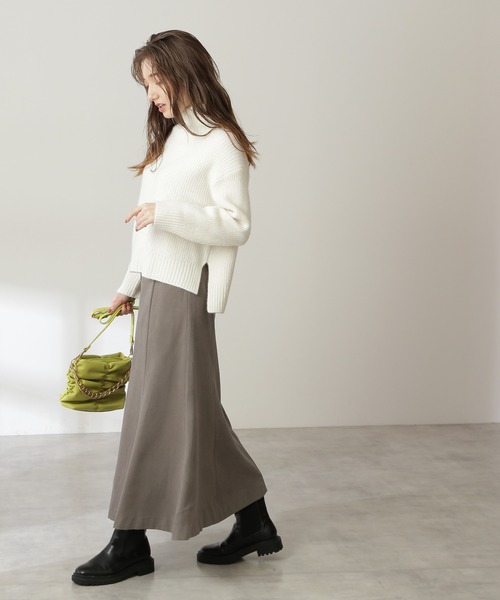 N.(N. Natural Beauty Basic)(エヌエヌナチュラルビューティーベーシック)の「◆ウォッシャブルフォックス混ハイネックニット(ニット/セーター・レディース・ネイビー/アイボリー/モカ/ピンク・MEDIUM)」の17枚目の写真