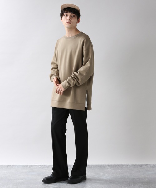 RAGEBLUE（レイジブルー）の「ダンボール/スソZIPストレッチクルー/214701（スウェット・メンズ・ホワイト/ライトブルー/ブラック/ダークグレー/キャメル・MEDIUM/LARGE）」の7枚目の写真