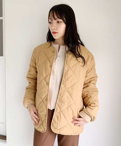 CLEA（クレア）の「ノーカラーダウンジャケット（ダウンジャケット/コート・レディース・ベージュ/アイボリー・FREE）」の18枚目の写真