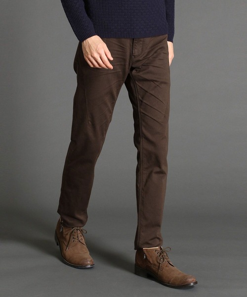 HIDEAWAYS NICOLE(ハイダウェイニコル)の「ヨコクロサテンストレッチ裏起毛パンツ(その他パンツ・メンズ・ブラック/オフホワイト/カーキ/モカ・SMALL/MEDIUM/LARGE/X-LARGE)」の6枚目の写真