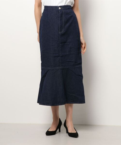 RETRO GIRL（レトロガール）の「起毛マーメイドスカート（スカート・レディース・ライトベージュ/マスタード/ブラック/ライトグリーン/インディゴブルー/ダークブラウン・FREE）」の11枚目の写真