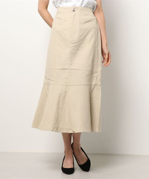 RETRO GIRL（レトロガール）の「起毛マーメイドスカート（スカート・レディース・ライトベージュ/マスタード/ブラック/ライトグリーン/インディゴブルー/ダークブラウン・FREE）」の12枚目の写真