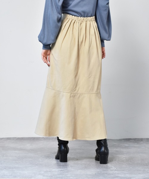 RETRO GIRL（レトロガール）の「起毛マーメイドスカート（スカート・レディース・ライトベージュ/マスタード/ブラック/ライトグリーン/インディゴブルー/ダークブラウン・FREE）」の20枚目の写真