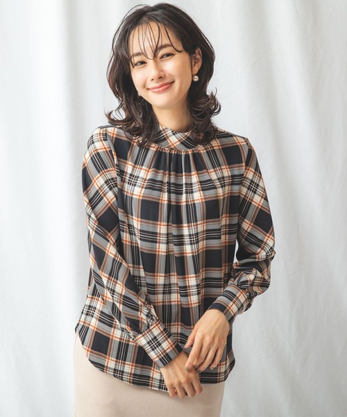 NARACAMICIE（ナラカミーチェ）の「ツイルチェックスタンドネック