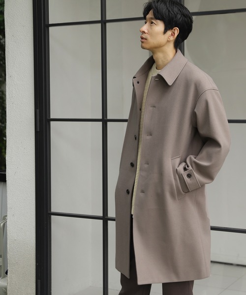 LAKOLE（ラコレ）の「ウーリーテックステンカラーコート / 953110（ステンカラーコート・メンズ・アッシュグレー/ブラック/ネイビー/ブラウン・SMALL/MEDIUM/LARGE）」の3枚目の写真