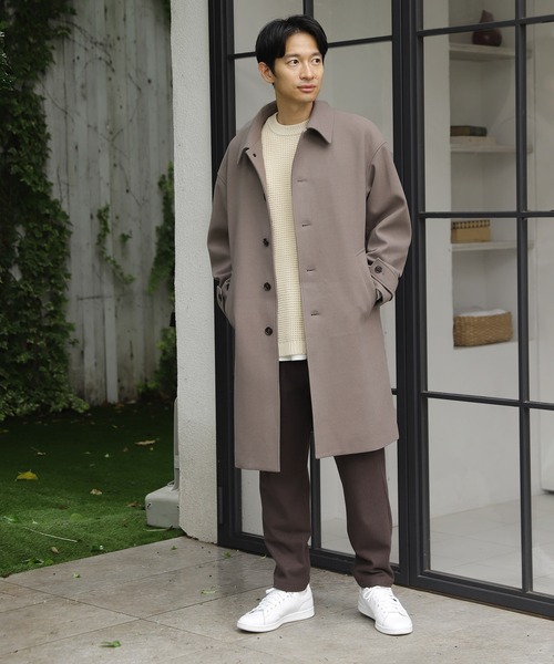 LAKOLE（ラコレ）の「ウーリーテックステンカラーコート / 953110（ステンカラーコート・メンズ・アッシュグレー/ブラック/ネイビー/ブラウン・SMALL/MEDIUM/LARGE）」の16枚目の写真