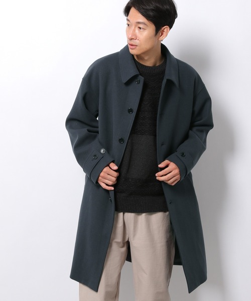 LAKOLE（ラコレ）の「ウーリーテックステンカラーコート / 953110（ステンカラーコート・メンズ・アッシュグレー/ブラック/ネイビー/ブラウン・SMALL/MEDIUM/LARGE）」の12枚目の写真