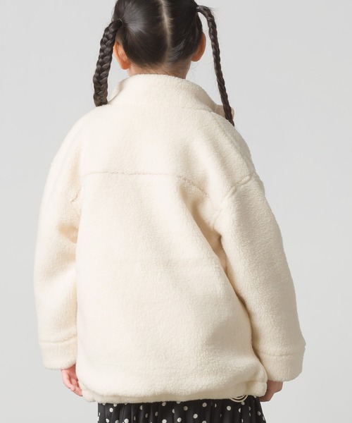 OMNES（オムネス）の「キッズ　ストレッチボア裾ドロストブルゾン（ブルゾン・キッズ・ブラック/アイボリー/キャメル・100/110/120/130/140）」の17枚目の写真