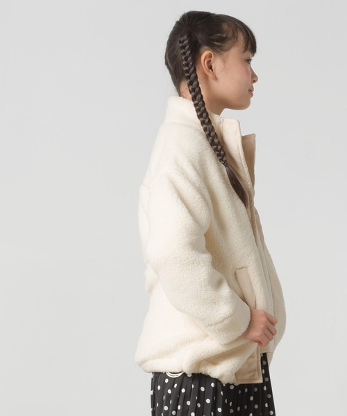 OMNES（オムネス）の「キッズ　ストレッチボア裾ドロストブルゾン（ブルゾン・キッズ・ブラック/アイボリー/キャメル・100/110/120/130/140）」の20枚目の写真