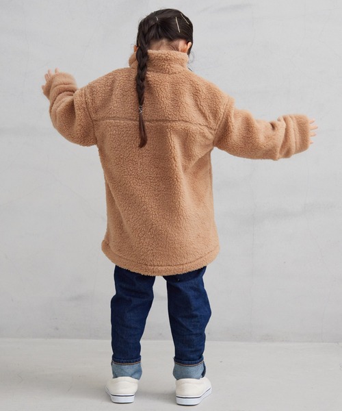 OMNES（オムネス）の「キッズ　ストレッチボア裾ドロストブルゾン（ブルゾン・キッズ・ブラック/アイボリー/キャメル・100/110/120/130/140）」の21枚目の写真