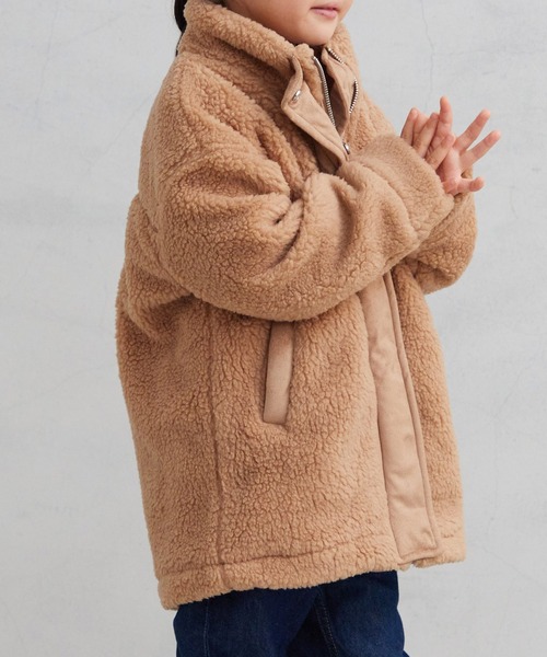 OMNES（オムネス）の「キッズ　ストレッチボア裾ドロストブルゾン（ブルゾン・キッズ・ブラック/アイボリー/キャメル・100/110/120/130/140）」の13枚目の写真