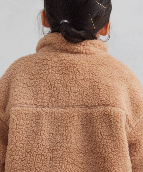 OMNES（オムネス）の「キッズ　ストレッチボア裾ドロストブルゾン（ブルゾン・キッズ・ブラック/アイボリー/キャメル・100/110/120/130/140）」の19枚目の写真