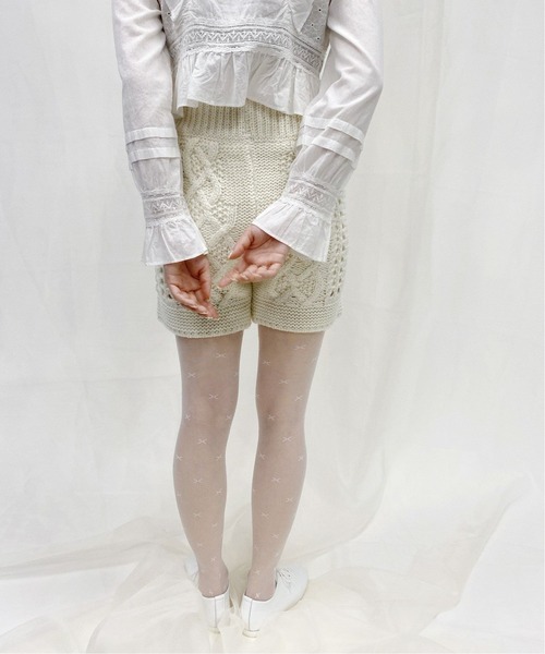 Charles Chaton(シャルルシャトン)の「ガーデンニットショーツ(その他パンツ・レディース・アイボリー・FREE)」の4枚目の写真