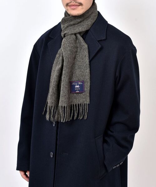 SHIPS（シップス）の「SHIPS: MOON ソリッドマフラー（マフラー・メンズ・ネイビー/グリーン/ダークグレー/キャメル/レンガ・ONE SIZE）」の14枚目の写真